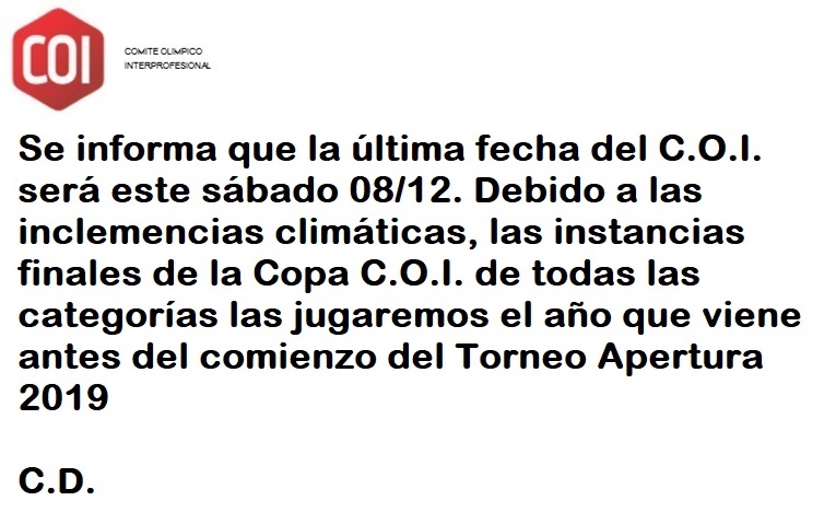 Ultima Fecha del 2018